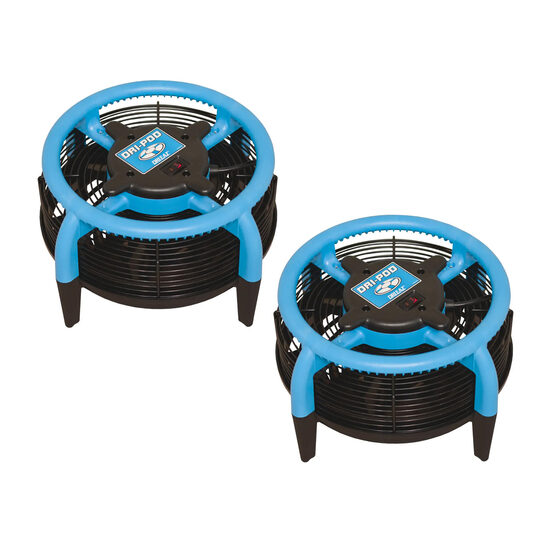 2x Paklāju Dīvānu Grīdu Žāvētāja noma (Dri-Pod/24H)